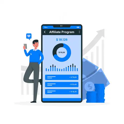 Affiliate Program person holding mobile