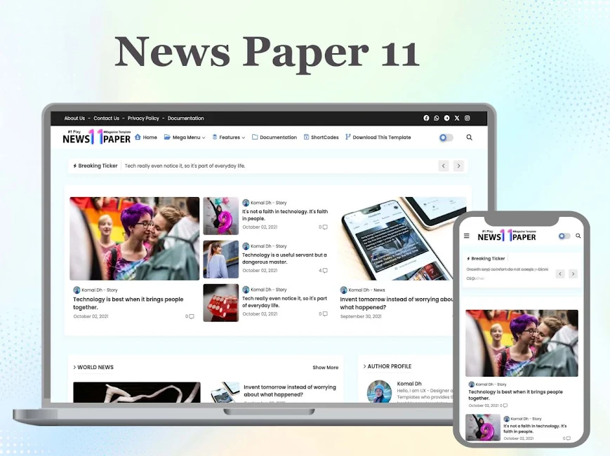 Pixy Newspaper 11 Blogger Template