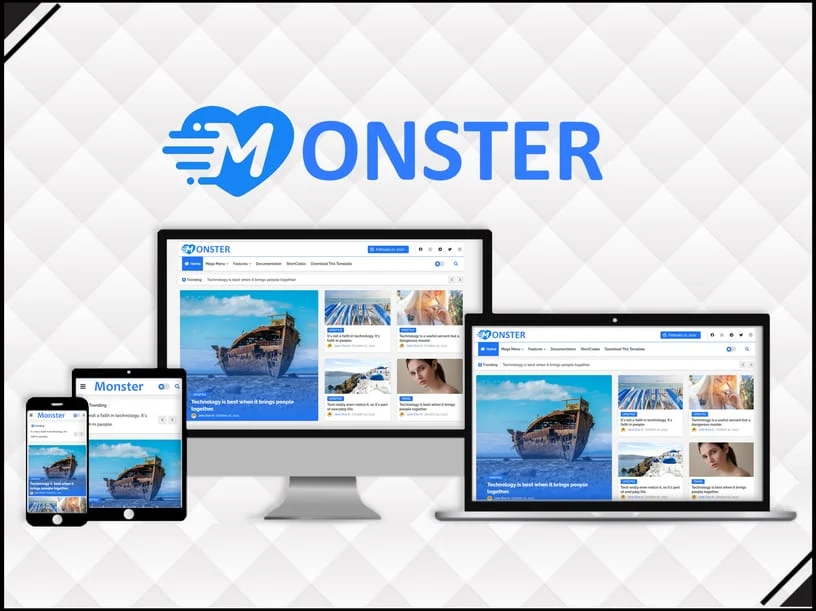 Monster Blogger Template