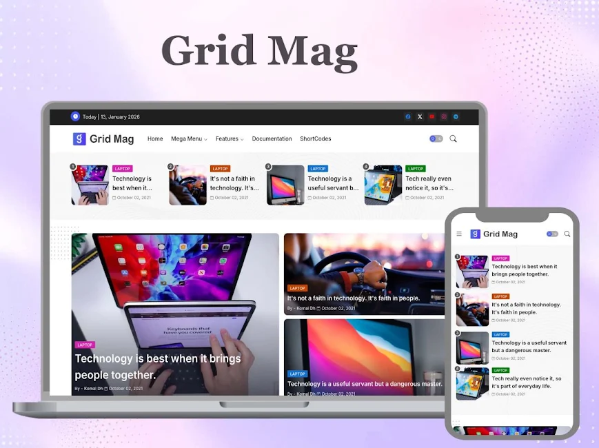 Grid Mag Blogger Template
